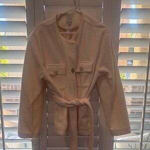 Joie Cream Teddy Jacket with Belt